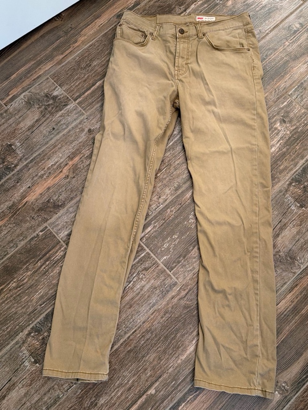 Wrangler Tan Straight-Leg Pants